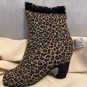 Leopard Print Bootie Heel Pillow from Pat Cockrell Unique Y2K